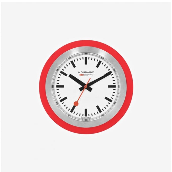 Mondaine Globe clock M660.30335.16SBP - Siliconen - Rood - 60mm
