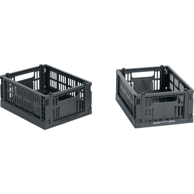 HAY Colour Crate Mini set van 2 - HAYCrateCharcoal