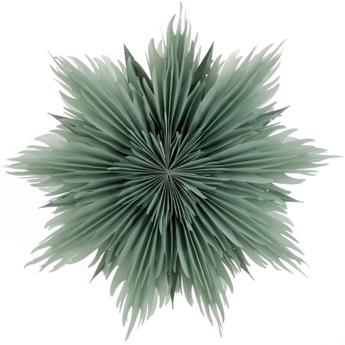 Kerstster star 60cm turquoise met pendel