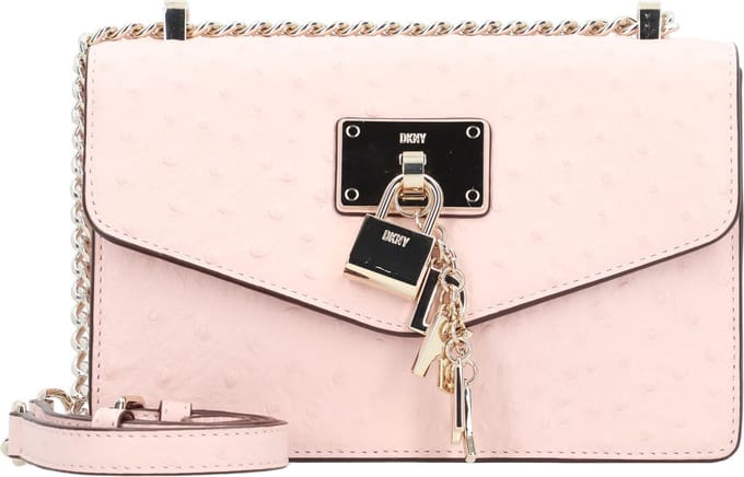 DKNY Leren Schoudertas Elissa SM Shoulder Bag Lotus Zalmroze
