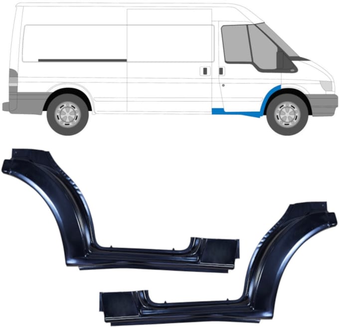 Reparatie dorpel voorste deuren voor Ford Transit 2000-2013 / Links + Rechts