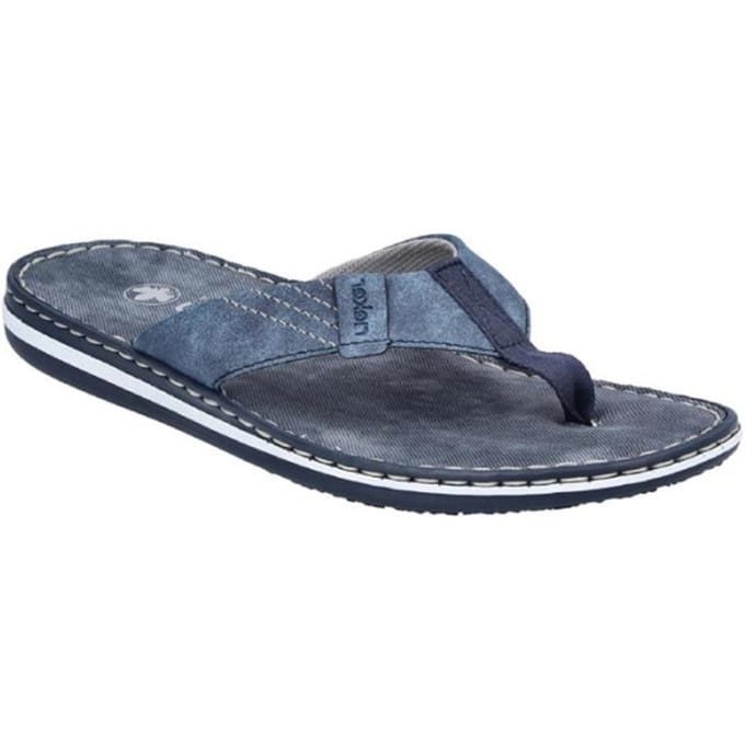 Rieker Morelia Slippers blauw Imitatieleer - Maat 43
