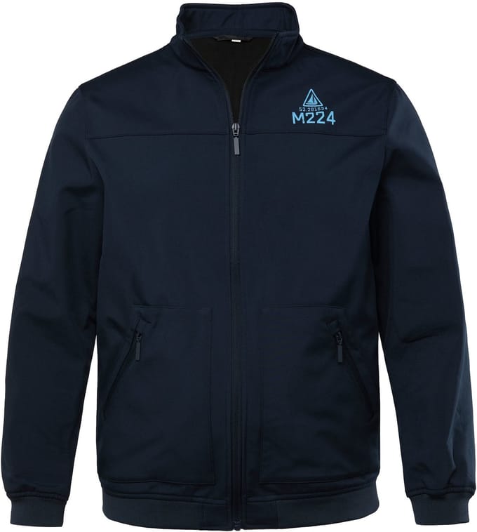 Men Plus - Heren - Softshell jasje opstaande kraag - Navy blauw - Maat L