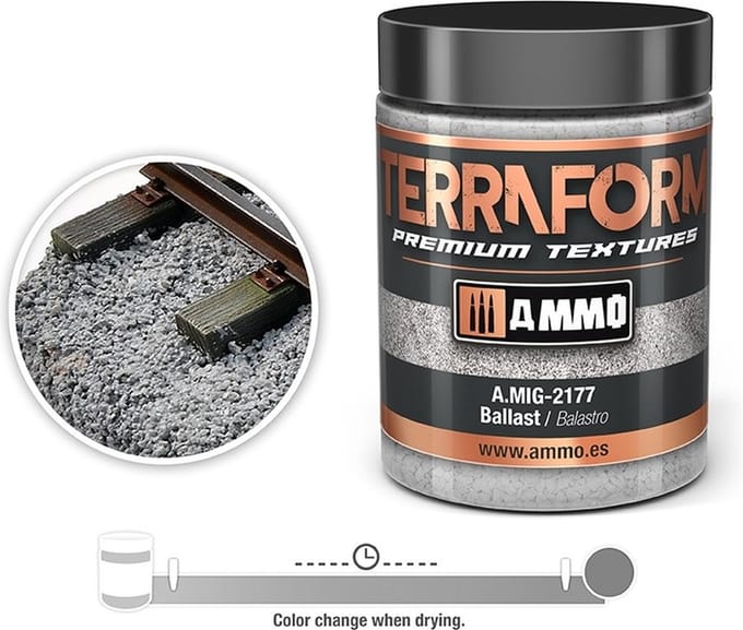 AMMO by Mig Jimenez Modelbouwdecoratie - MIG 2177 Ballast - Terraform - 100ml Effecten potje