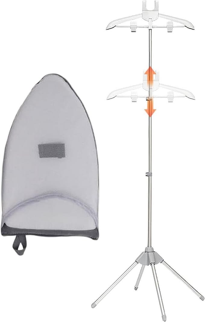 Inklapbare Stoomkledinghanger - Uitschuifbaar & Draaibaar - Stevig Aluminium