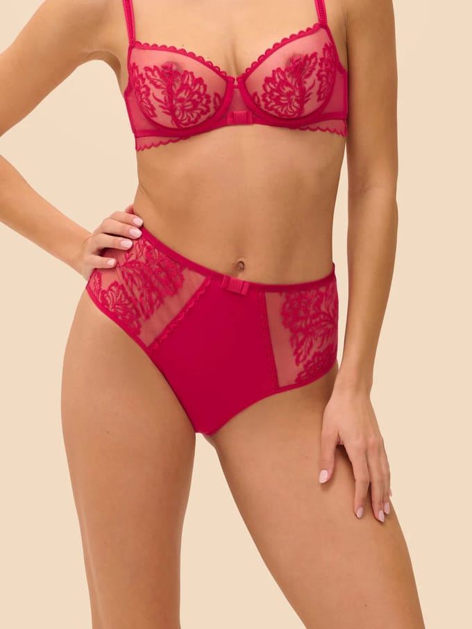 Simone Pérèle Romance Tailleslip Cranberry Rood 4