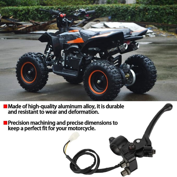 1 stuks 78   22mm Motorfiets ATV Dubbele Handgreep Remstang Remhendel Remstang black