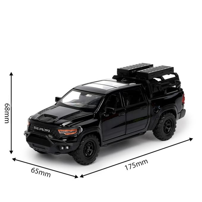 1:32 Go de RAM 1000 Trx Mammoth Pickup Modèle de Voiture en Alliage Son Lumière Tirer en Arrière Jouet pour Enfants Objets de Collection Cadeaux d'Anniversaire