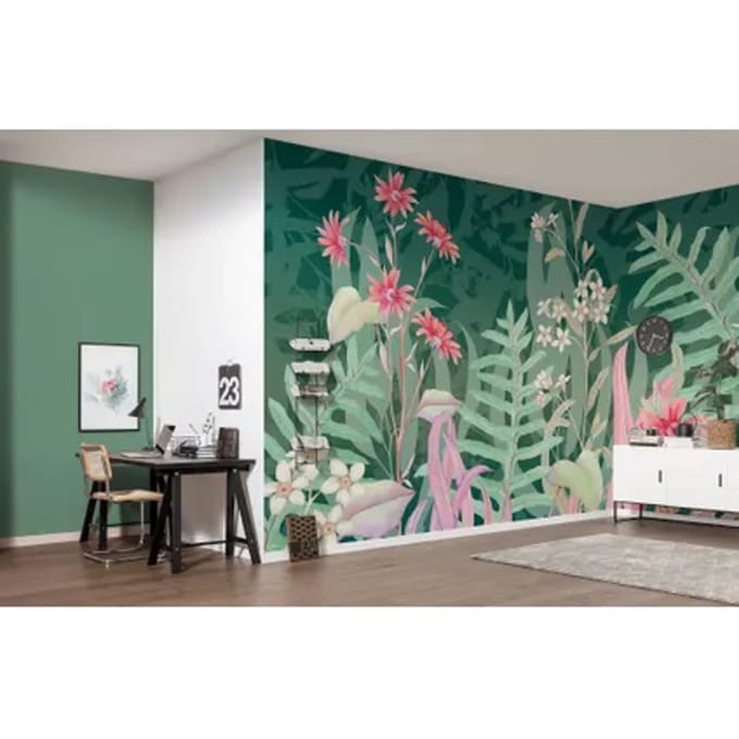 Fotobehang - The Flower Duet 400x250cm - Vliesbehang