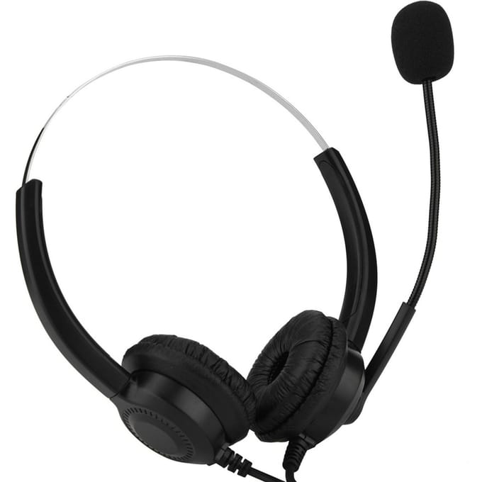 Dempen Functie Callcenter USB Headset Geluidsonderdrukkende USB Callcenter Headset met Microfoon zwart