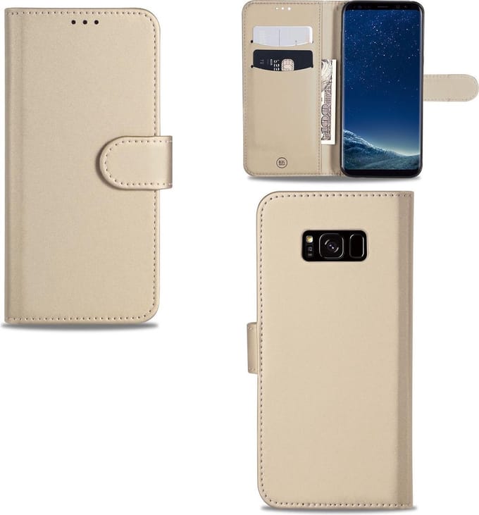 Samsung Galaxy S8 Telefoonhoesje Goud met Pasjeshouder