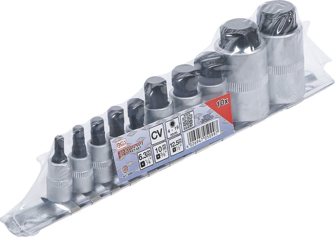 BGS Dopsleutelbitset extra kort INBUS 4 - 19 mm 10 delig