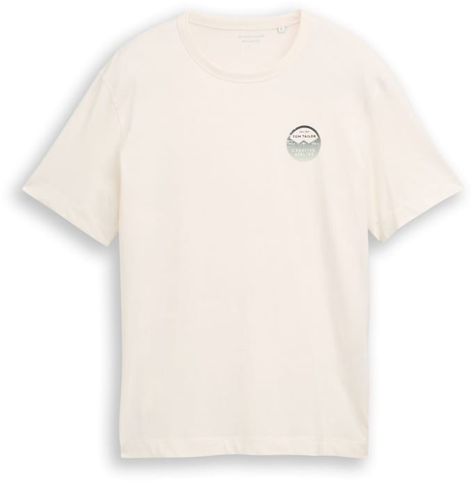 Tom Tailor - T-shirt met print - Maat S - Gardenia White