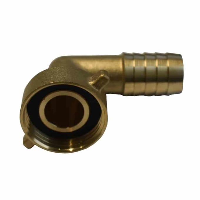 Messing Slangkoppeling 1" Hoek, 19 mm Aansluiting