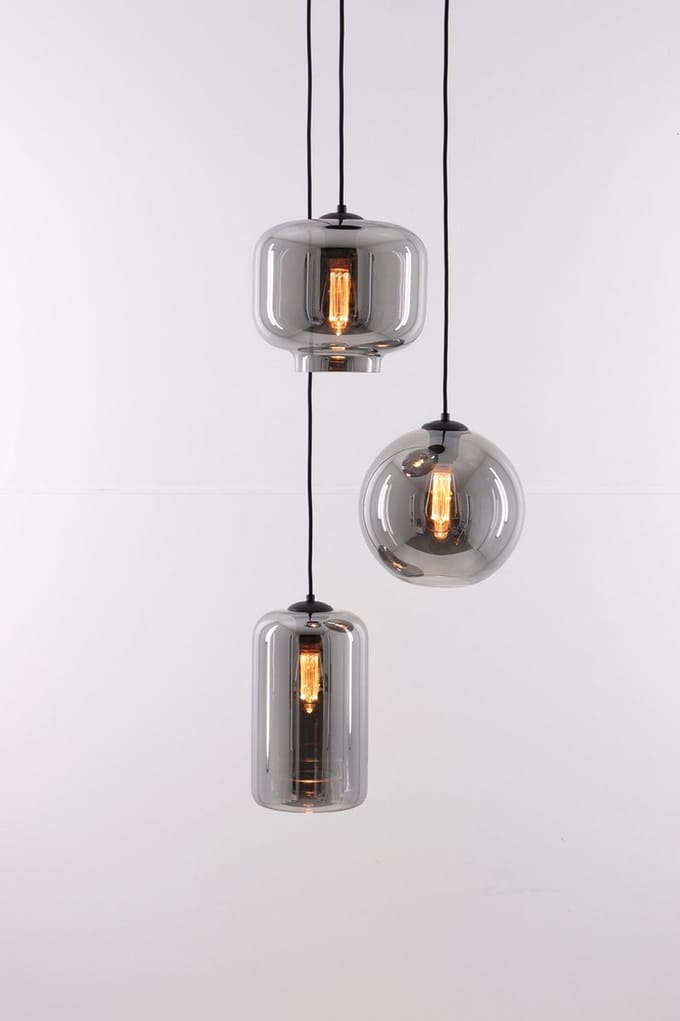 EEF Hanglamp Smoke 3lichts hanglamp