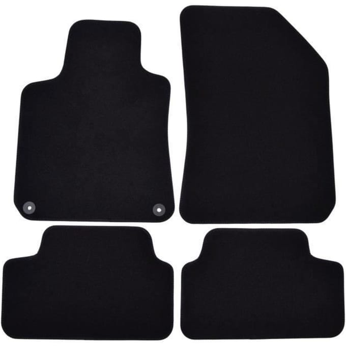 Tapis de sol - Peugeot - 308 - Noir - 4 pièces - Antidérapant et imperméable