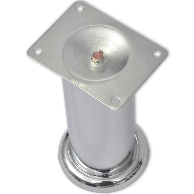 vidaXL - Bankpoten - 8 - st - rond - 180 - mm - chroomkleurig