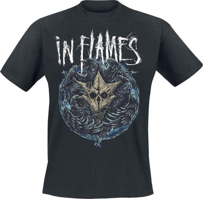In Flames Jesterhead Raven Heren T-shirt - zwart - S