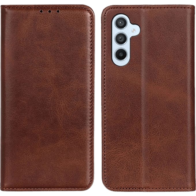 CaseBody Samsung S24 / S25 Real Leather Wallet Hoesje Bruin