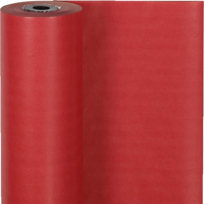 Cadeaupapier, B: 50 cm, 60 gr, rood, 100 m/ 1 rol