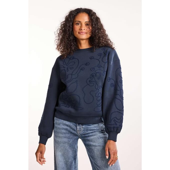 DIDI Dames Sweater Happiness Blue Mystara cord embro maat 46