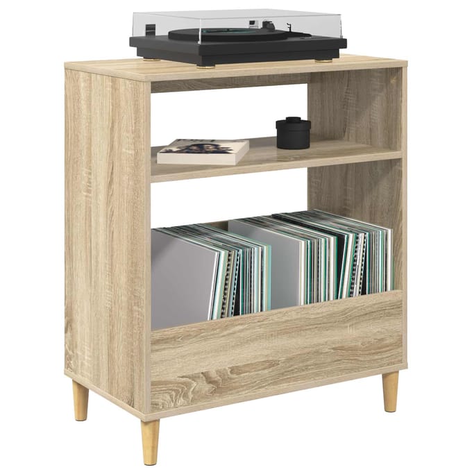 vidaXL - Platen - speler - standaard - Sonoma - Eiken - 71 - x - 39,5 - x - 83 - cm