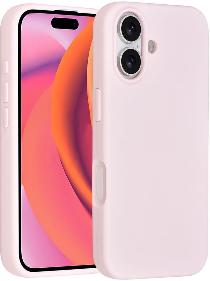 TUNIQ telefoonhoesje voor Apple iPhone 16 - Siliconen backcover - Roze