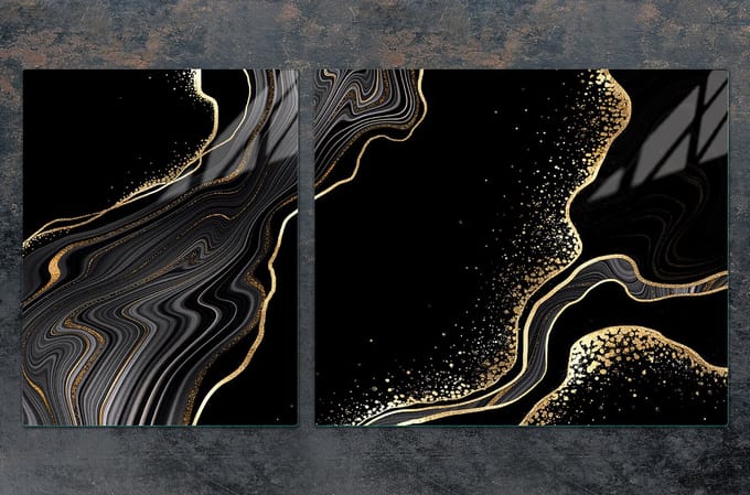 TMK ArtDeko Serie - Snijplank Glas - 100x52 cm - Hygienisch - Marmereffect