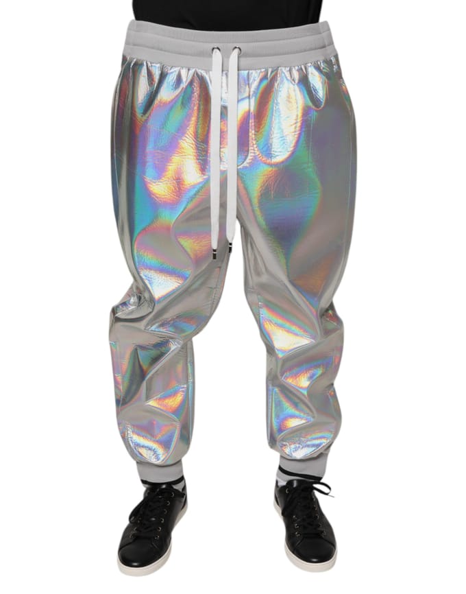 Holografische Joggingbroek Zilveren Broek
