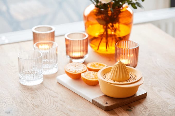 Point Virgule citruspers uit PLA geel