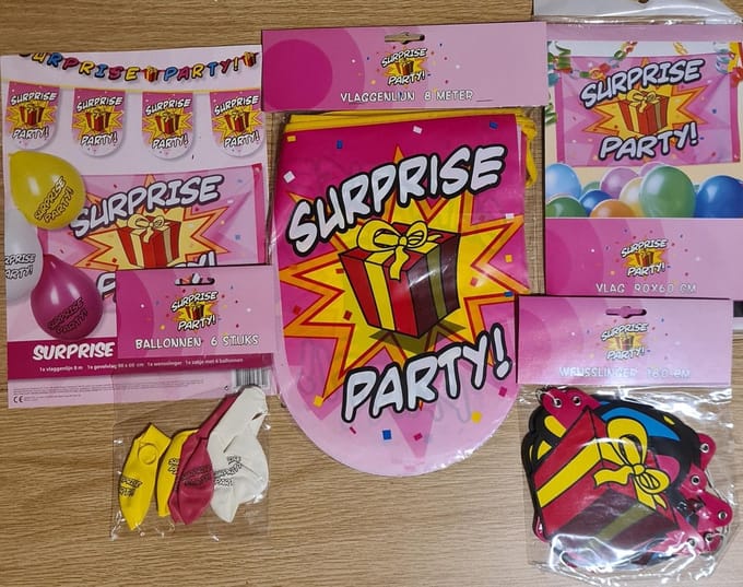 Feest Versiering - Decoratie - Surprise Party Pakket - Roze