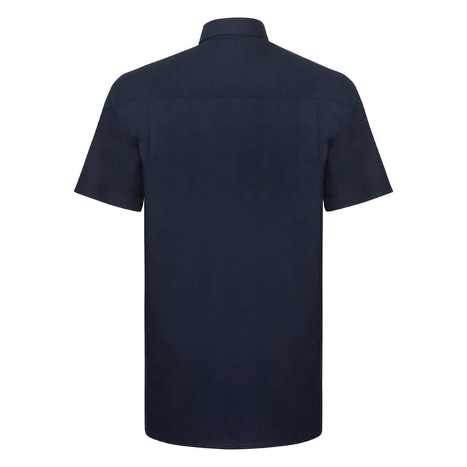 Russell Collection Heren Oxford Formeel Shirt (Heldere marine)