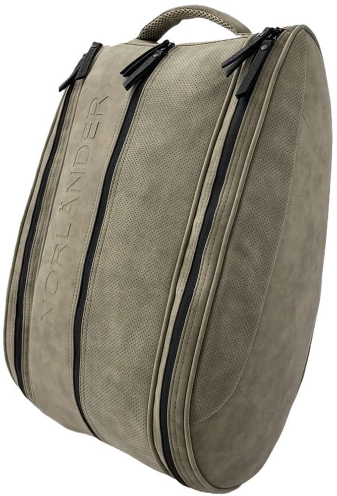 Norländer Nubuck Padel Rugtas - 46 liter - Xl - Taupe - Waterafstotende Rugzak met 2 Racketvakken