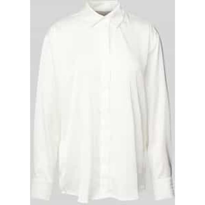 Overhemdblouse met blinde knoopsluiting