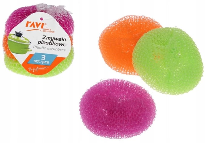 Ravi - Keukenspons - Plastic - 3 stuks - Ergonomisch