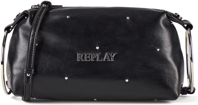REPLAY schoudertas Reporter Bag Black zwart
