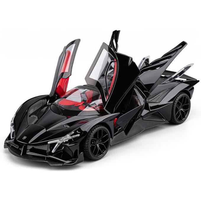1:18 Apollo Project Evo Supercar Modèle Miniature en Alliage Métallique Jouet Voiture Son et Lumière Tire-arrière Voiture Jouet pour Enfants Cadeau de Vacances