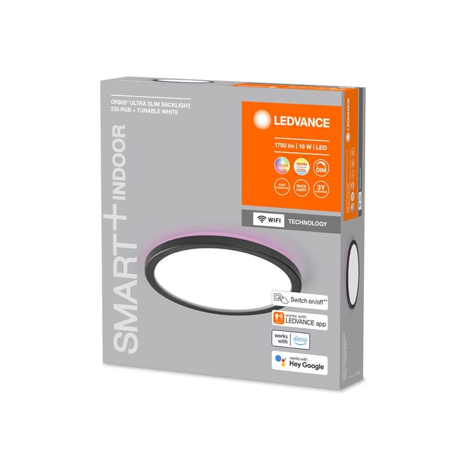 LEDVANCE SMART+ WiFi Orbis Ultra Slim Backlight, Ø24cm black