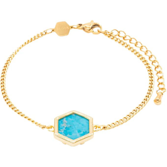 Turbquoise stenen armband voor dames Sloya Hexalia