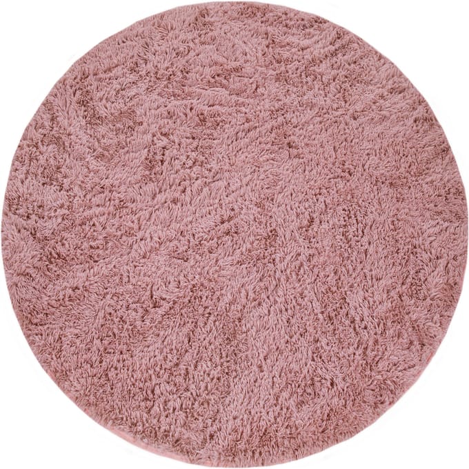 Hoogpolig tapijt Silvana bessenkleuren 200 cm rond
