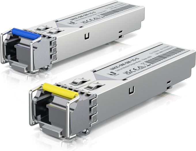 Ubiquiti UACC-OM-SM-1G-S-2 Transceiver Single-Mode 1Gbps BiDi 2-PACK: UACC-OM-SM-1G-S-2 transceiver enkelvoudige modus 1 Gbps BiDi 2-PACK