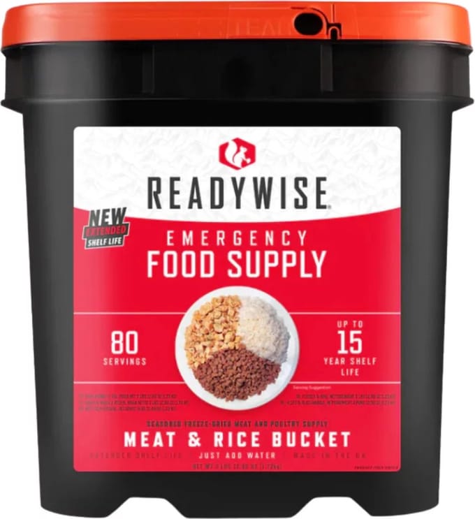 ReadyWise Noodrantsoen 80 porties Vlees / Rijst Emmer