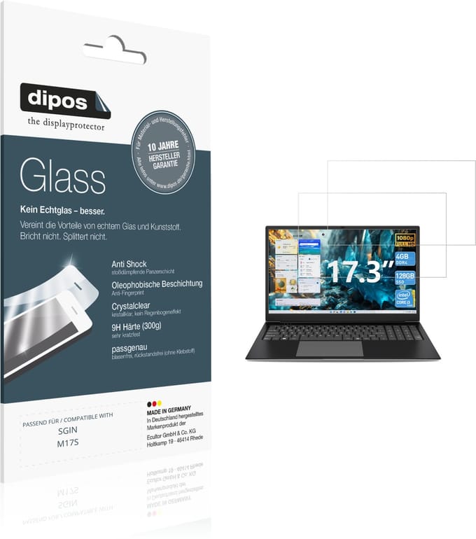 dipos – 2x Pantserfolie geschikt voor SGIN M17S | 9H Screenprotector