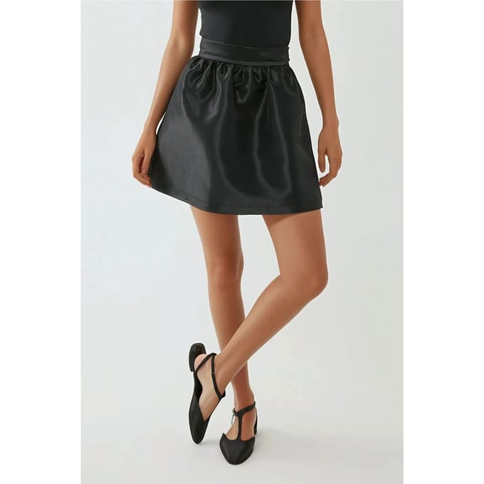 Hoge Taille Ballon Mini Rok