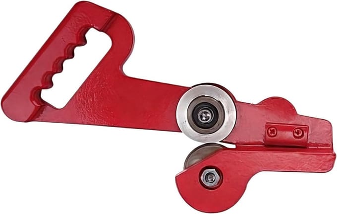 Metaalsnijder - Metaalschaar - Metaal Bewerken - Dubbelwiel Mechanisme - 30 cm - Rood
