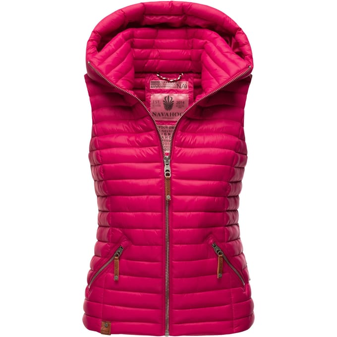 Navahoo Dames Gewatteerde Bodywarmer Shadaa – Lichte Weste met Afneembare Capuchon