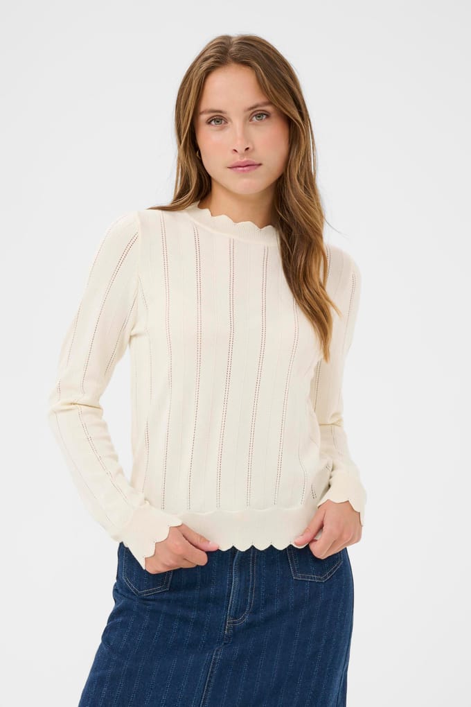 Saint Tropez ObetteSZ Pullover Dames Trui - Seedpearl