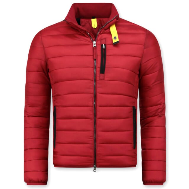 Heren Korte Jas - Slim Fit - Rood