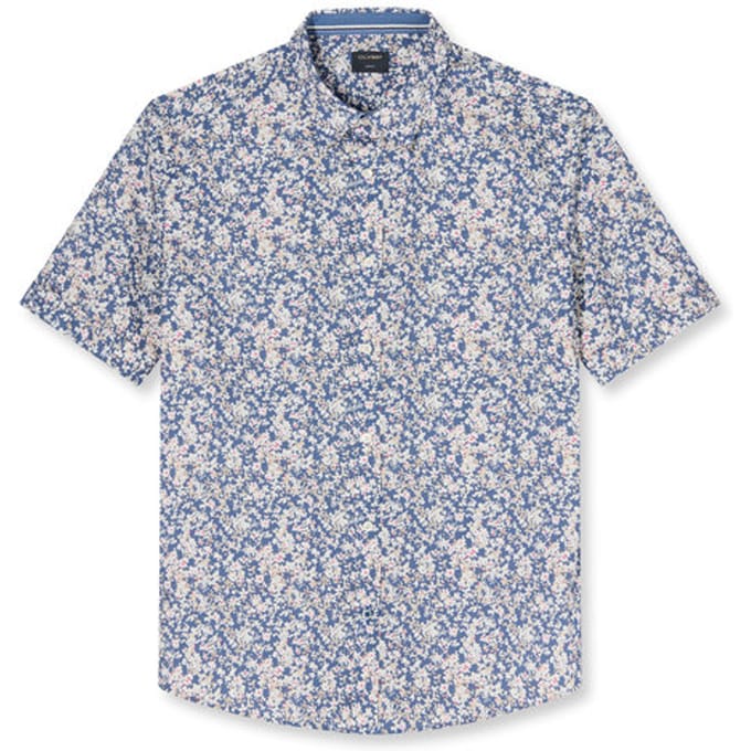 OLYMP Casual Overhemd, Regular Fit, Kent, Blauw