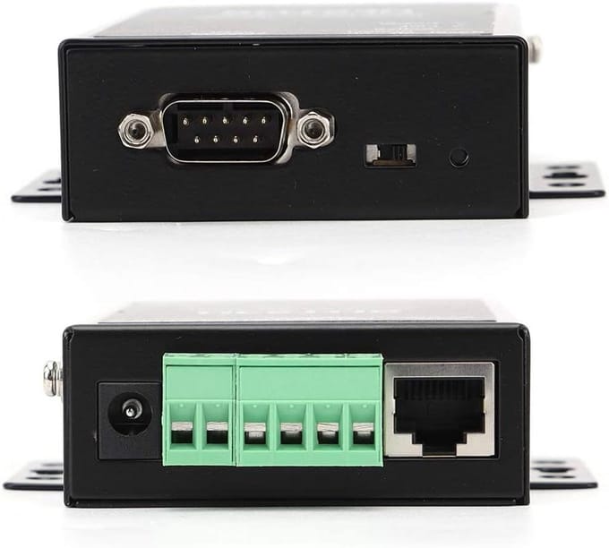 Seriële Apparaatserver - Netwerkserver Data - Gegevensoverdracht - Ondersteunt Modbus Protocol - 1 RJ45 Poort - Zwart